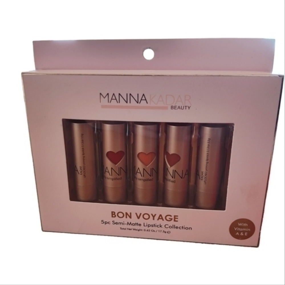 Manna Kadar Semi-matte 5 piece Lipstick Collection - Bon Voyage